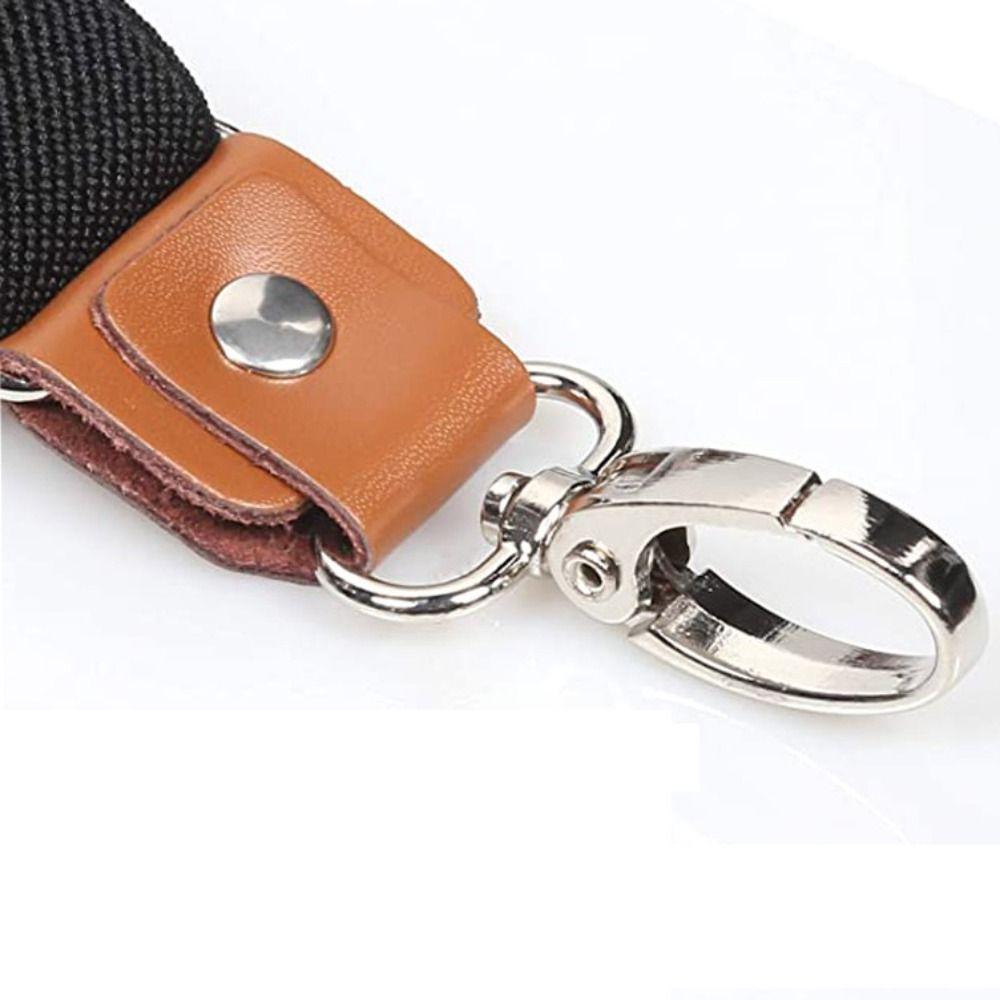2,5 cm breite Rindsleder-Hosenträger, verstellbarer Riemen-Clip, elastische Hosenträger für Männer und Frauen