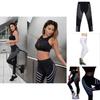 Leggings Taille Haute Femme Bande Réfléchissante Pantalon d'Entraînement Pantalon de Yoga Sport Fitness Sexy