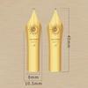 1 Pezzo Pennino per Stilografica N. 8 F/M Bock Argento Lucido Pennino a Punta F, Compatibile Con Pennino per Stilografica N. 8 P139 P140