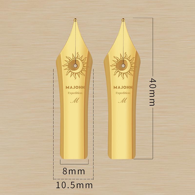 1 Pezzo Pennino per Stilografica N. 8 F/M Bock Argento Lucido Pennino a Punta F, Compatibile Con Pennino per Stilografica N. 8 P139 P140