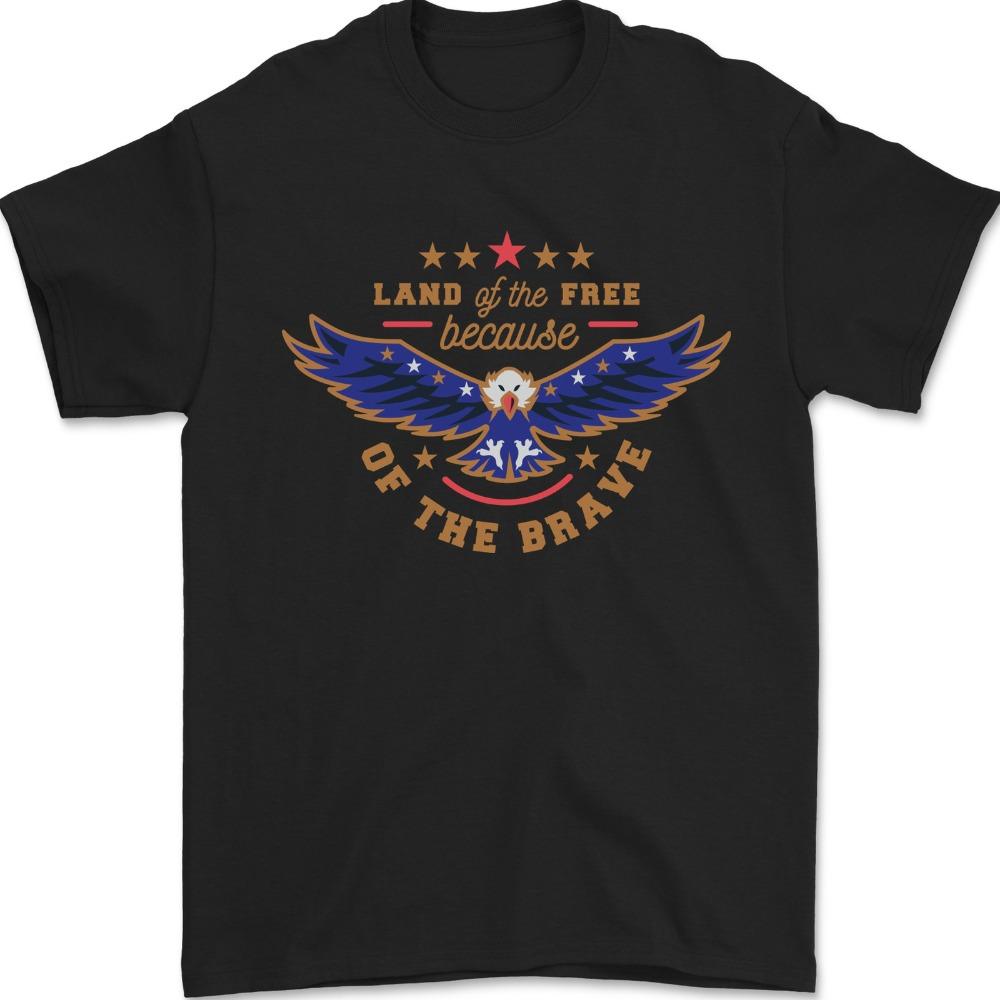 Land of the Free Because of the Brave Eagle T-shirt XXXXL