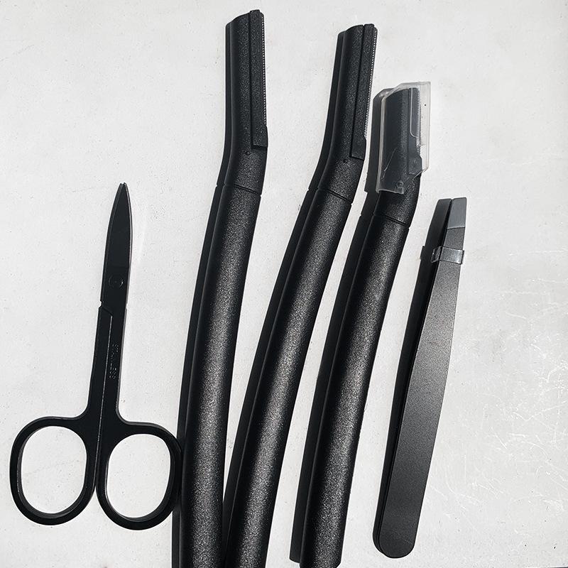 Xixi 5-Piece Eyebrow Grooming Set: Razor, Scraper, Scissors, Trimmers, Tweezers