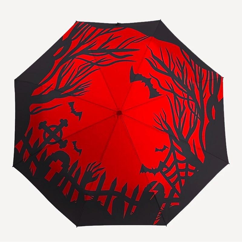 

1pc Moonlit Cemetery Themed High-quality Umbrella,Automatic Opening and Closing Umbrella,Multi-functional Umbrella G0811148