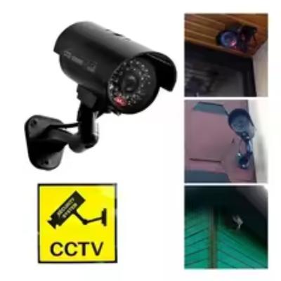 Falsk Kamera Dummy Vandtæt Sikkerheds CCTV Overvågningskamera Med Blinkende Rødt LED Lys Udendørs Indendørs