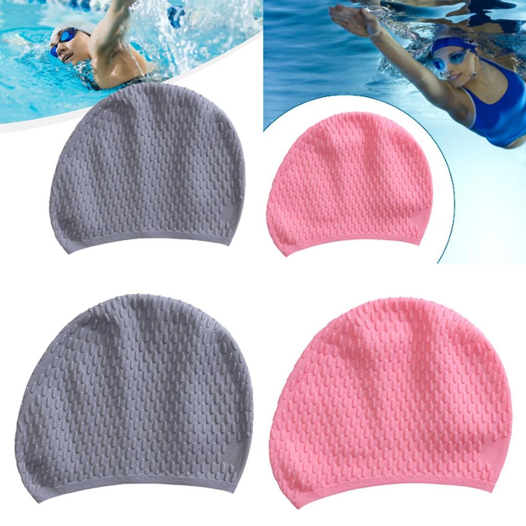 Swim Cap Keep Hairstyle Unchanged Waterproof Shower Cap Swim Gear Bathing Hat for Curly Short Medium Long Hair Driving Pool