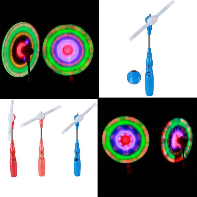 Windmills Flashing Light Up Led Music Spinning Glows Toys Kids Gift Party