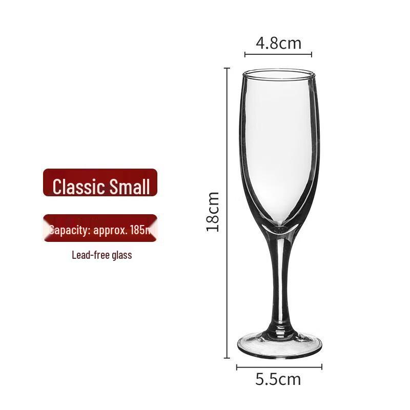 Бокалы для шампанского и коктейлей WQ из хрустального стекла 185ml