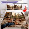 Customize Image Customize Your Photo Bedding Set Breathable Duvet Cover with Pillowcases Home Decoration Birthday Gift