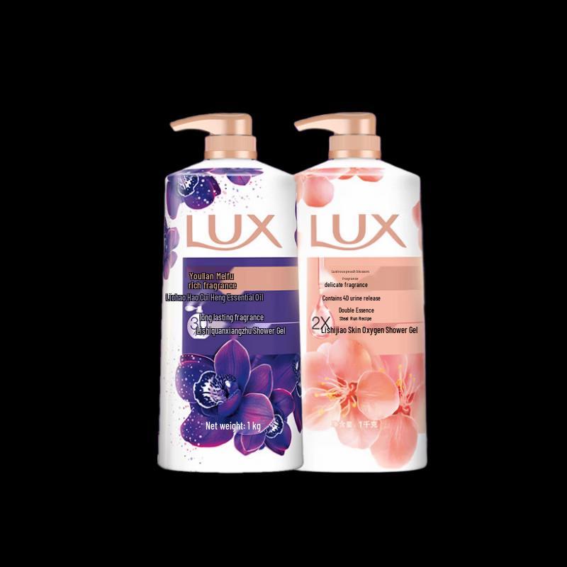 LUX Essential Oil Fragrance Shower Gel (Enchanting Lotus & Luminous Peach Blossom)