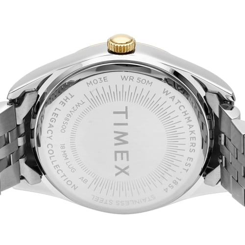 TIMEX Watch TW2V68500 Unisex Legacy Day and Date White