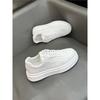 Chaussures à Lacets en Cuir Style Européen Homme Automne Respirantes Sportives Décontractées Polyvalentes Légères Semelle Épaisse Chaussures Blanches Ysd