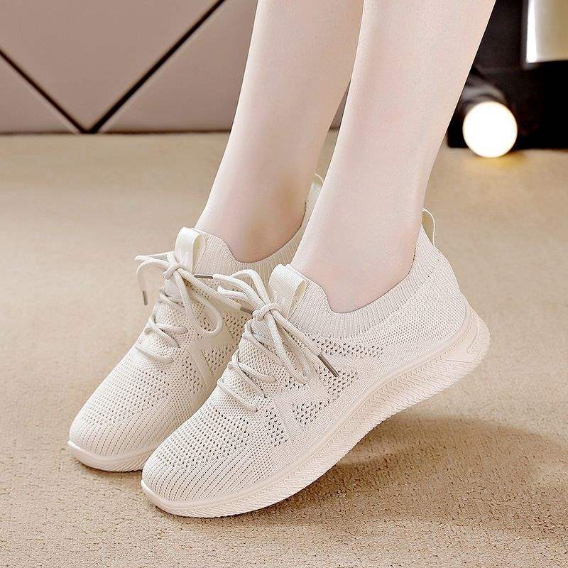 Spring sports shoes are not tired and light, spring and autumn shoes are soft-soled and breathable, and running sports shoes are thin. 37 бежевый