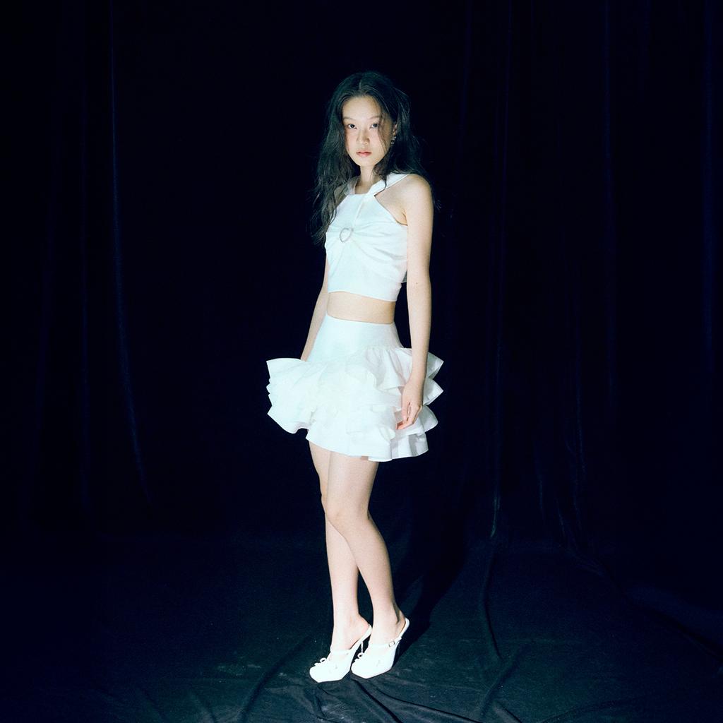 Leobyui Sliding Cake Skirt White