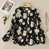 ZANZEA Women Floral Print Casual Round Neck Long Sleeve Blouse