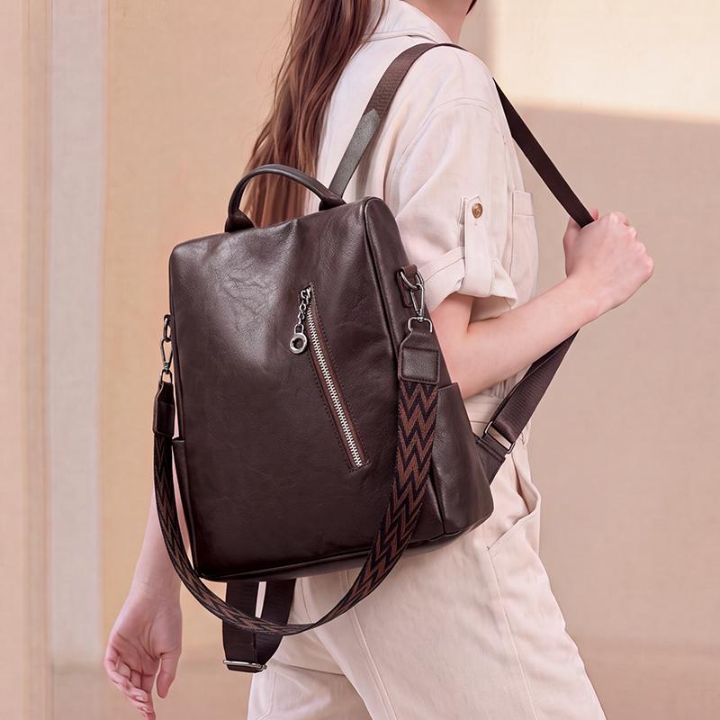 Womens PU Backpack Anti Theft Travel School Bag Casual Daypack Shoulder Handbag
