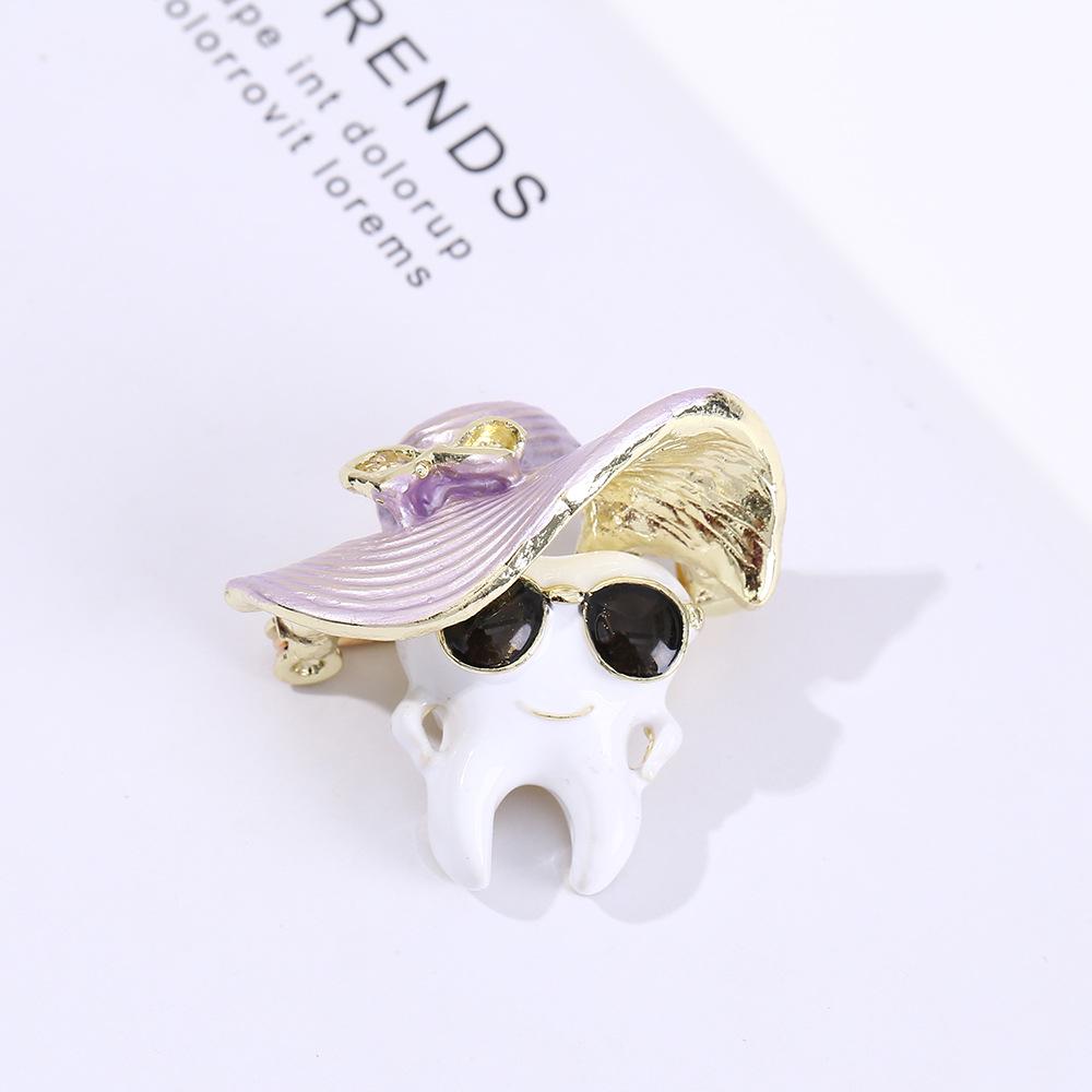 

Корейская эмалевая брошь в виде зуба - Милый женский модный аксессуар