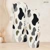 Women Plus Size Printed Two Piece Set Long Sleeve Open Front Cardigan Sleeveless Bodycon Dress
