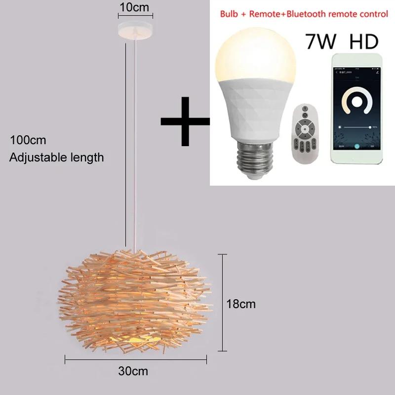 Retro Hand Woven Bamboo Chandelier Chinese Style Droplight Hotel Bedroom Living Room Art Decor Hanging Lamp Indoor Pendant Light