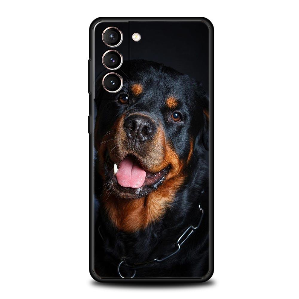 Rottweiler Dog Phone Case For Samsung Galaxy S23 Ultra S22 S21 S20 FE 5G S10 S10E S9 S8 Plus Note 20 Soft Silicone Cover Bumper