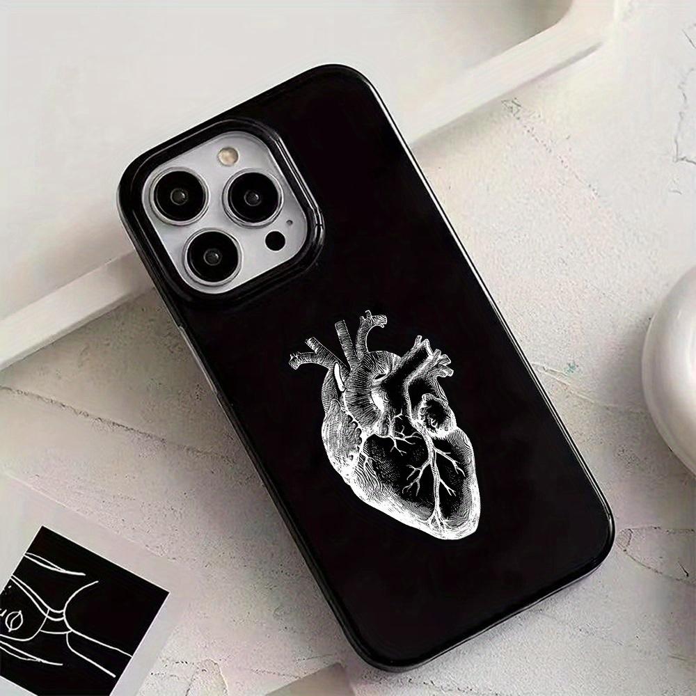 1 Heart Anatomical Pattern Phone Case for iPhone 17 16 15 14 13 12 11 Pro/ Max /Plus Anti-fall and Shockproof Back Cover