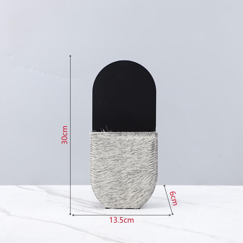

Creative Oval Flocking Vase Plant Pots Table Decoration Artificial Flower Decorative Flowers Arrangement Room Aesthetic Decor