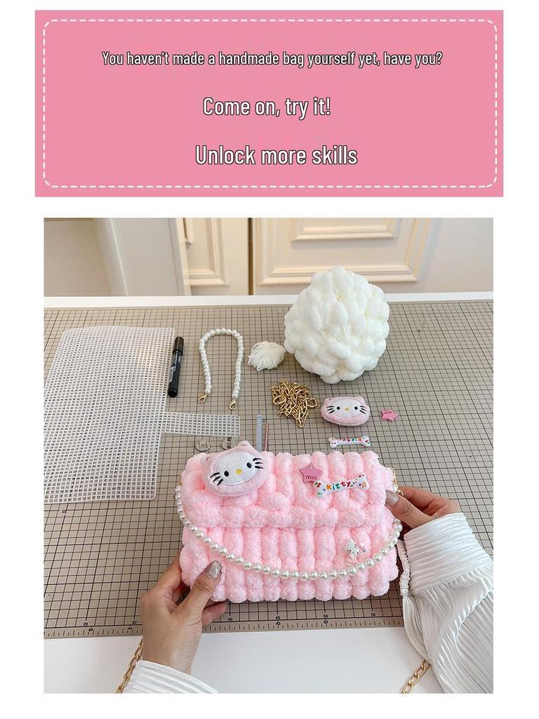 Capybara Hand-Knitted DIY Crossbody Bag Kit - Perfect Gift for Girlfriend