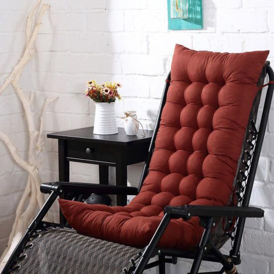Recliner Chair Cushion with Ties Thick PP Cotton Chairs Pad for Garden Office Washable