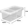 2 Pack Clear Storage Bin with Adjustable Divider Stackable Container Organizing Garage Bedroom Bathroom Closet Kids Room