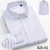 Men's Bamboo Fiber Long Sleeved Wrinkle-Free Comfortable Breathable Fit Striped Solid Shirts Business Casual Blouses Plus Sized