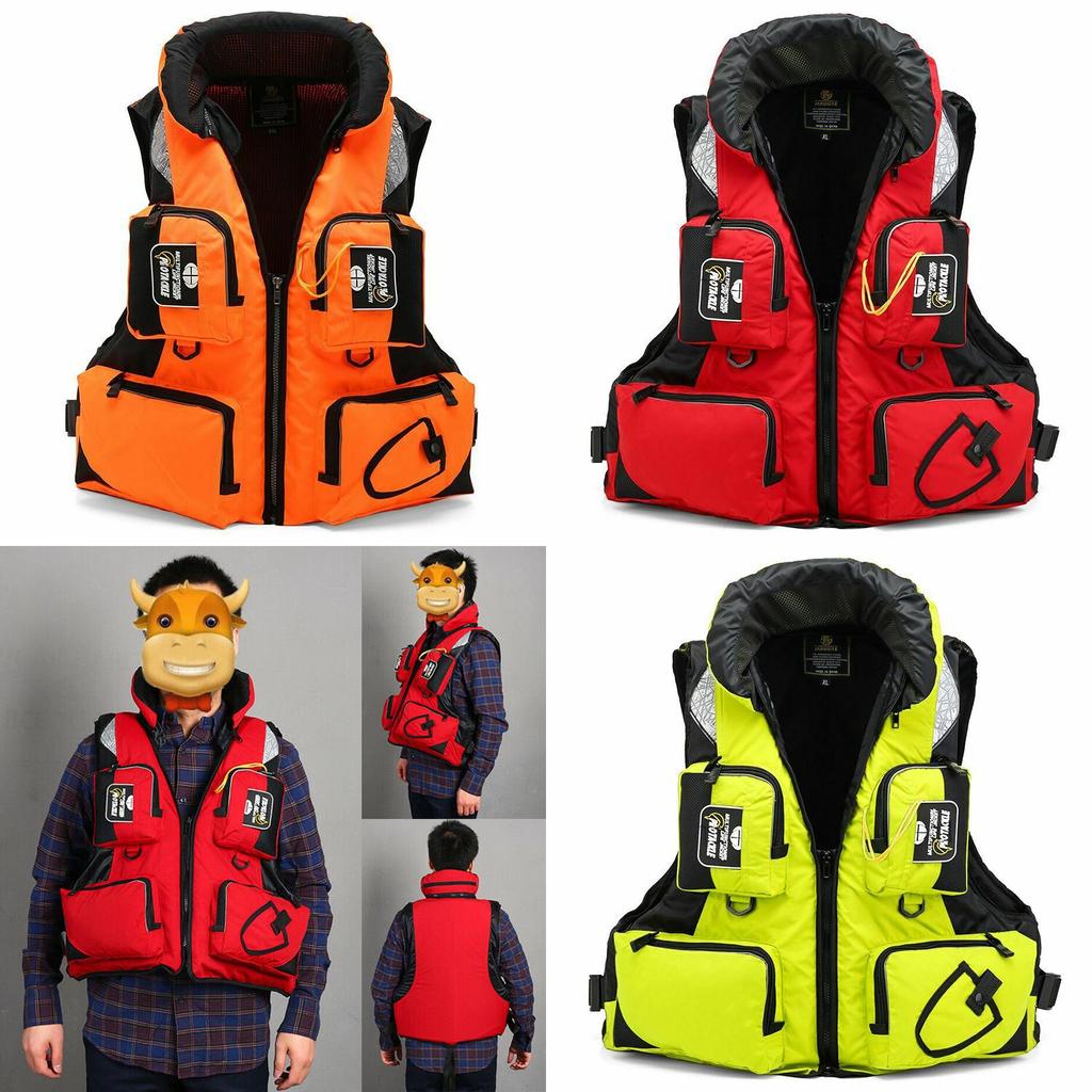 Buoyancy Adult Life Jacket With Detachable Neckline For Sailing And Kayak Safety**