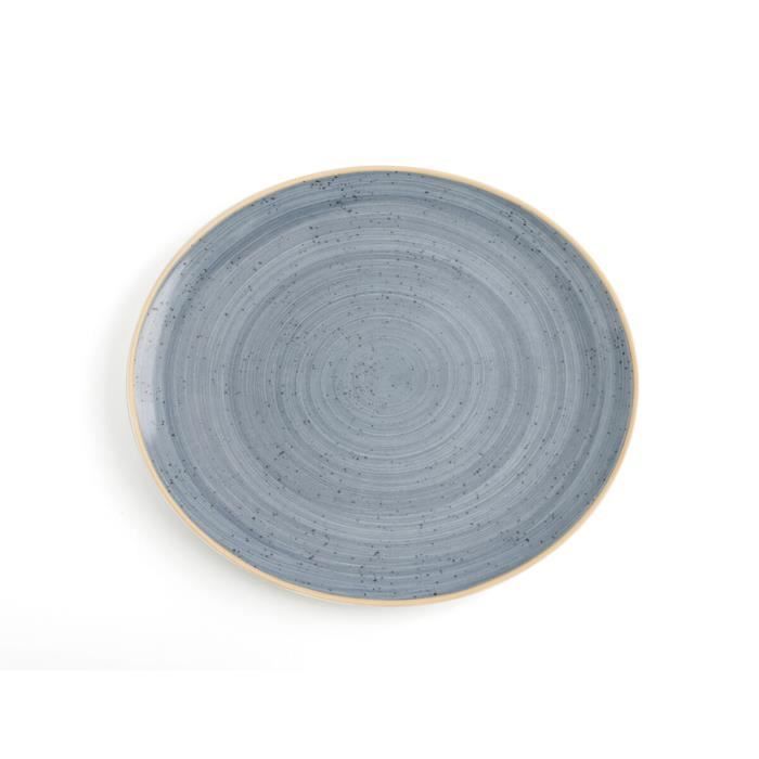 Assiette Plate Ariane Terra Bleu Céramique 30 X 27 Cm (6 Unités)