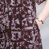 Women's Plus Size Printed Chiffon Dress, Double Layer Lined Loose Summer Maxi Dress (3XL-7XL)
