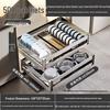 Titanium Gray Aluminum Kitchen Cabinet Drawer Organizer