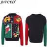 BITCED Women's Snowflake Christmas Jumper Christmas Tree Pullover Knit Sweater Festive Attire