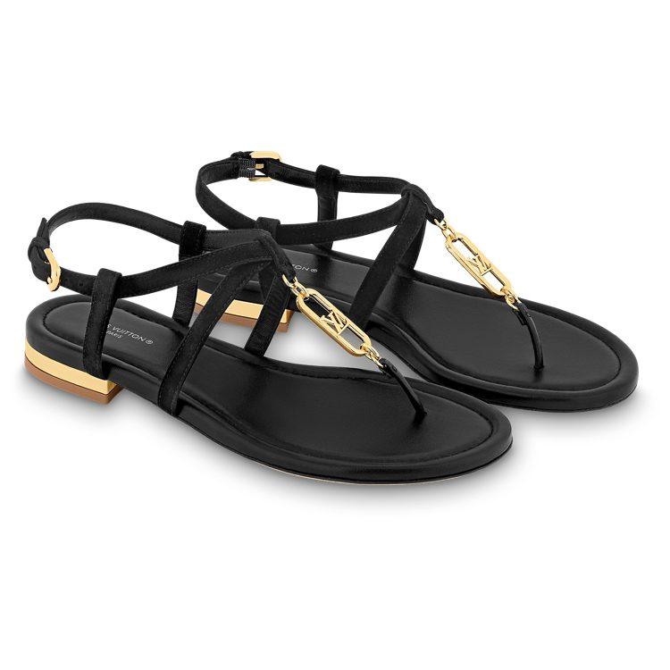 Louis Vuitton Dita One Strap Sandals Women's Black 1ABGT5