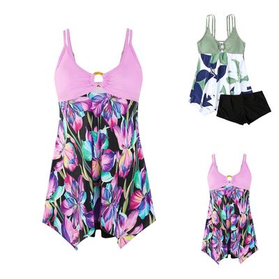 Women's Sexy Printed Strapless Two-Piece Swimsuit (Two-Piece Set)