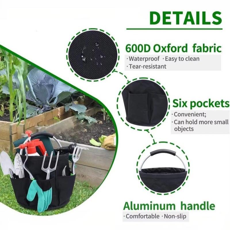 17L Multipurpose Storage Organizer Bag Foldable Picnic Tote for Outdoor Camping Grocery Shopping Home Cleaning Carry