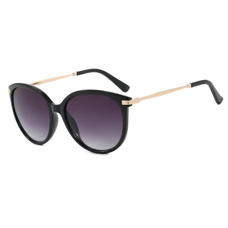 

New Metal Round Cat Eye Sunglasses Women Retro Luxury Brand Designer Vintage Sun Glasses For Women Sunglass Shades only 1pcs-UV4.0