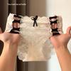 Lady Summer Pure Desire Sexy Lace High Waist Cross Breathable Bag Hip Mid Waist Triangle Briefs
