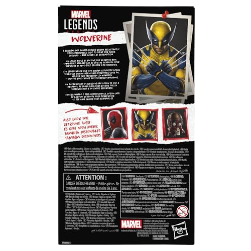 Hasbro MARVEL Legends Series Wolverine, Deadpool & Wolverine Adult Collectible 15cm Action Figure G1661 Authentic