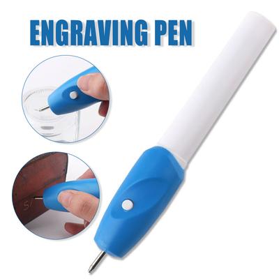 Mini Electric Engraving Pen Blue DIY Miniature Carving Machines for Plastic Wood Metal Glass Stone Engraving Tool