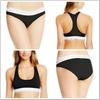 Womens Sports Bra And Panties Set Cotton Padded Wireless For Running And Fitness