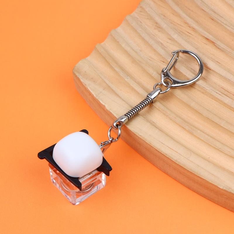 Relaxing Diy Keyboard Keychain Keycap Keys Button Finger Keyboard Cap 1/2/3/4/9Keys Relief Stress Clicker Toy Child Adult