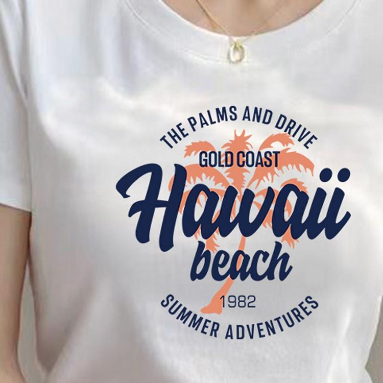 High-end Printed Short-Sleeved T-Shirt for Women