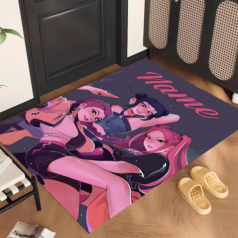 HUNTRIX (158) Personalized Name Office Carpet Stylish Decor for Living Room Bedroom Kitchen