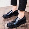 Fashion Thick Soled Men's Leather Shoes Leisure and Business Style Dress Up Party Work and Office  Loafer Tassels