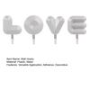 4Pcs/Set Letter Wall Decor Hooks Wall Mounted Love Hooks Waterproof Adhesive Bathroom Hooks for Entrance Bedroom Living Room