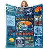 Sea Fish Pattern Flannel Blanket Sheet Bedspread Decorative Blanket Sofa Blanket