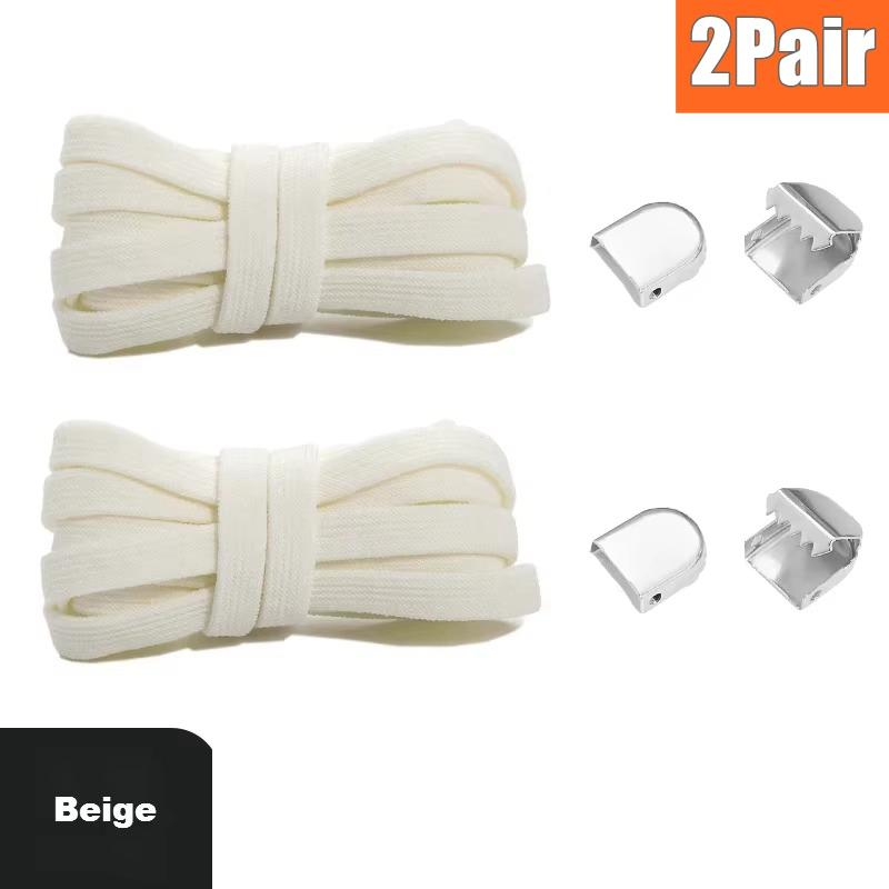 

2 пары шнурков без завязывания для обуви, плоские эластичные шнурки для кроссовок, тенниса, быстрые шнурки без завязывания, аксессуары для обуви, детские, взрослые