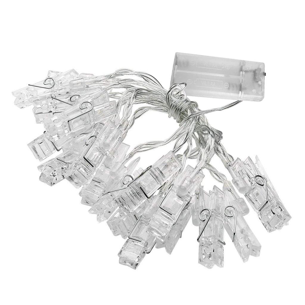 20 Led Photo Light String 9.84 Feet Warm For Hanging Picture Cards Artwork Indoor Outdoor Courtyard Decoration